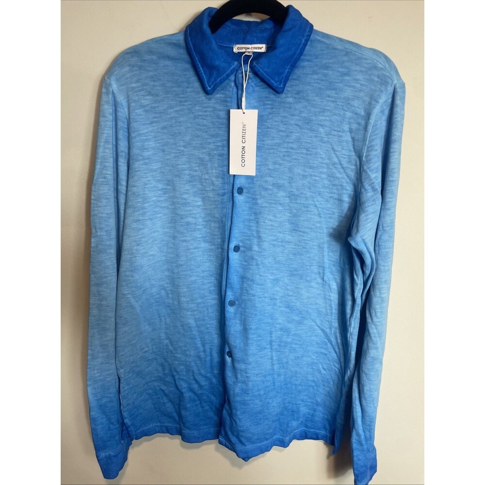 New Cotton Citizen Men's Azdip Blue Presley Buttondown Shirt Size M Retail $225